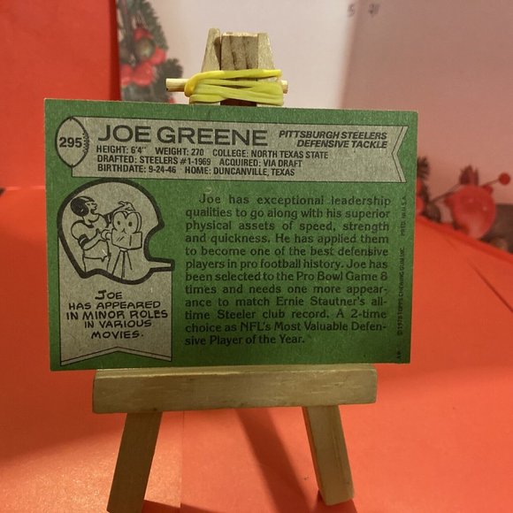 1978 Topps #295 Joe Greene NM - Picture 6 of 6